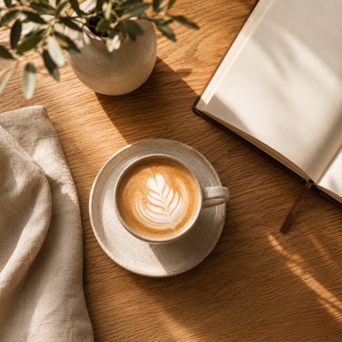Cafea și notebook